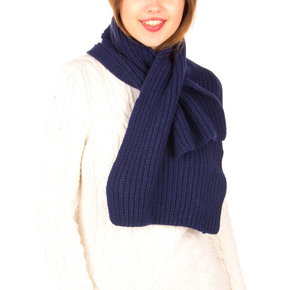 INVERNI NAVY SCARF | WOMENS SIZE 100X25